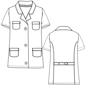 Fashion sewing patterns for UNIFORMS One-Piece Smock MC 2898